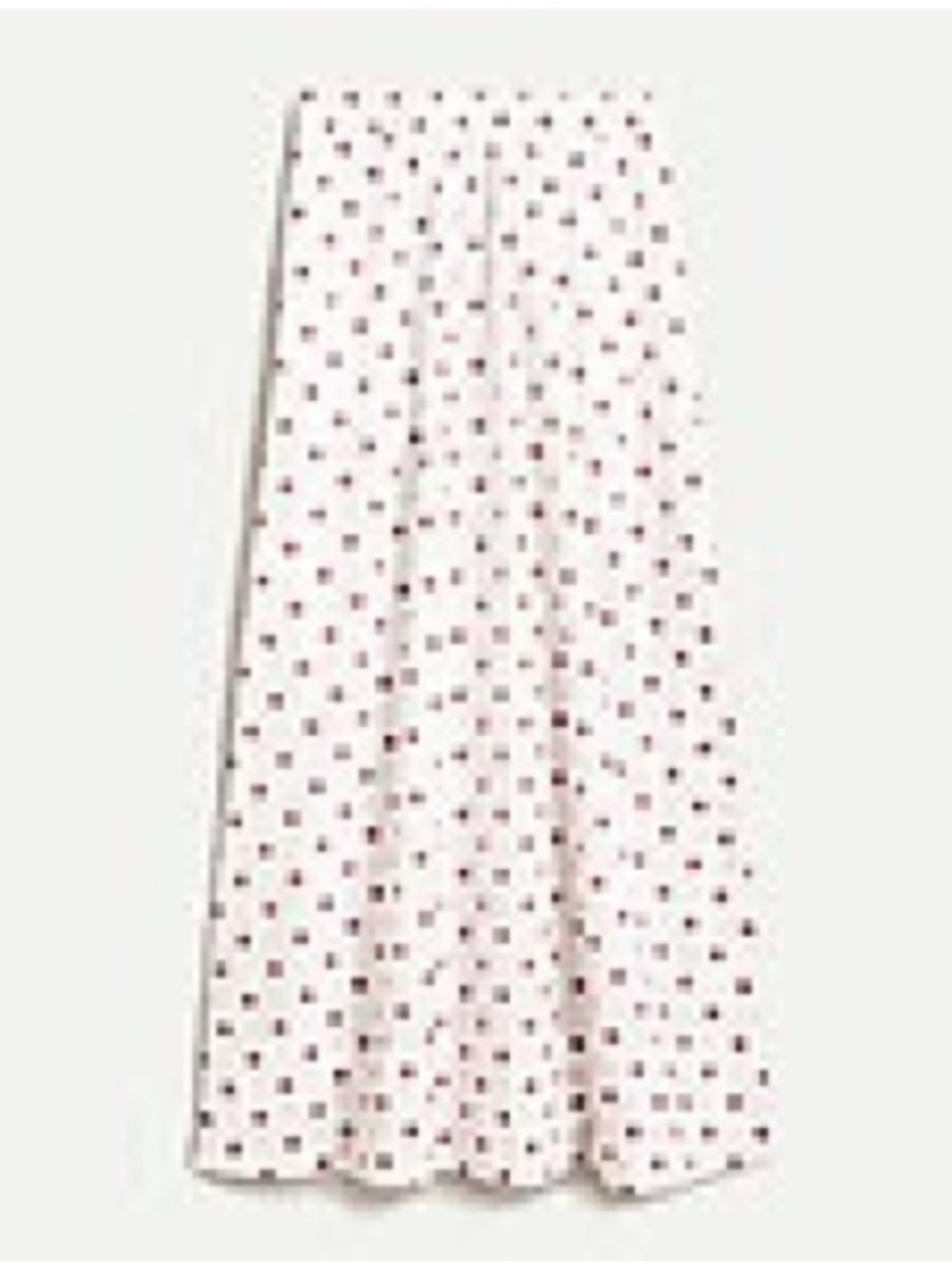 J. Crew Ivory Maxi Skirt with Pink Dot Print